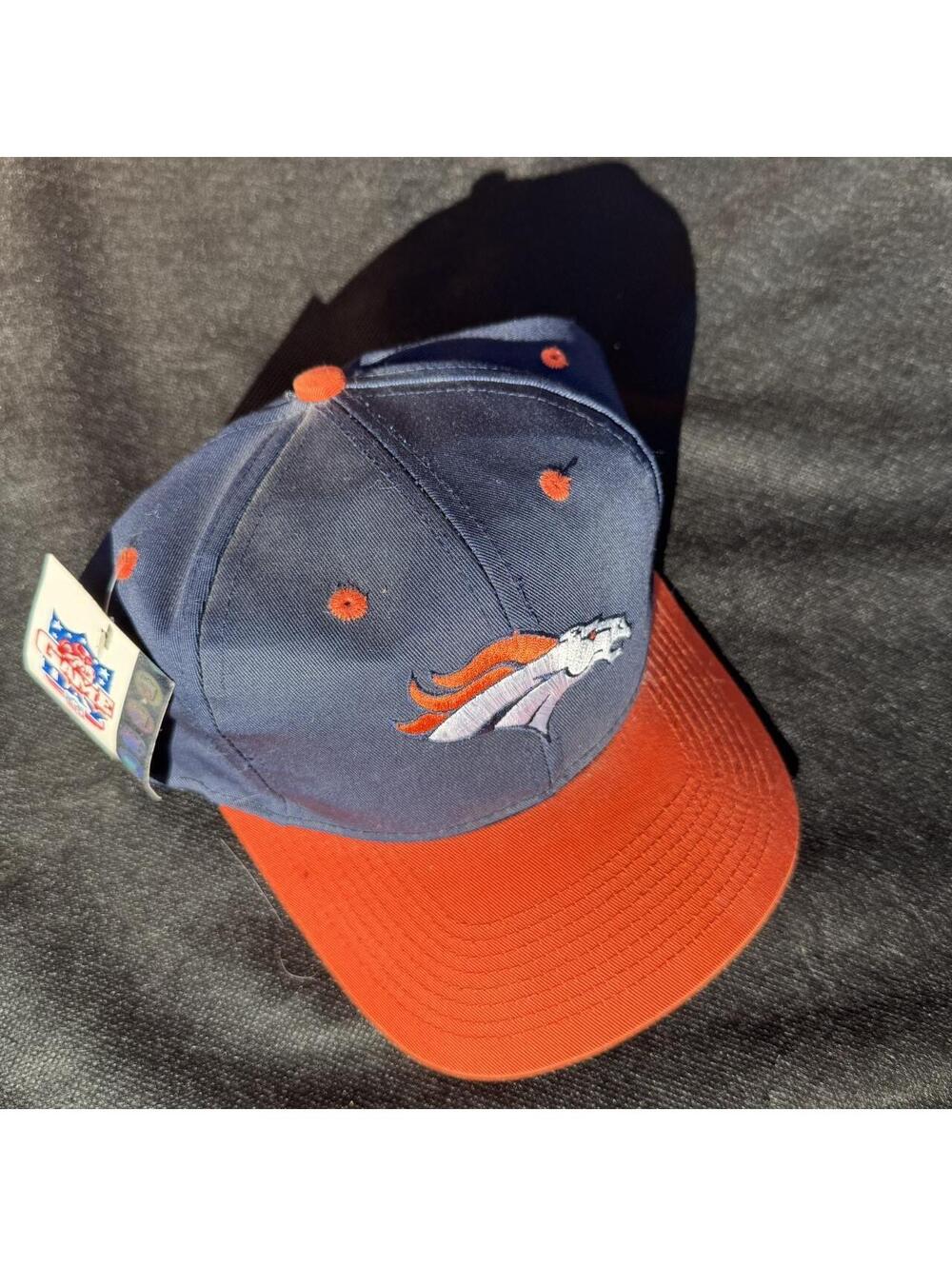 Navy and orange Denver Broncos snapback hat